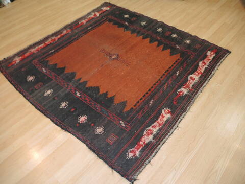 Kilim Red Square Hand Knotted 51 X 55 Area Rug 902-137397 Image 3