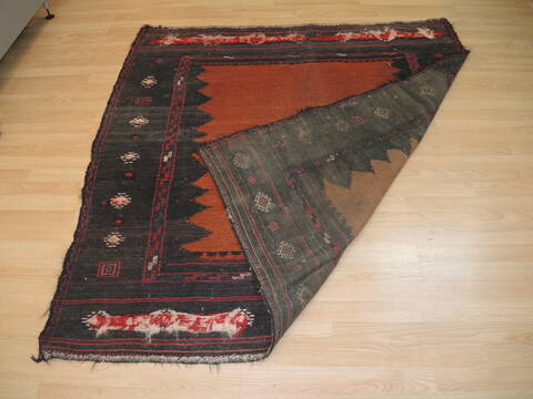 Kilim Red Square Hand Knotted 51 X 55 Area Rug 902-137397 Image 4