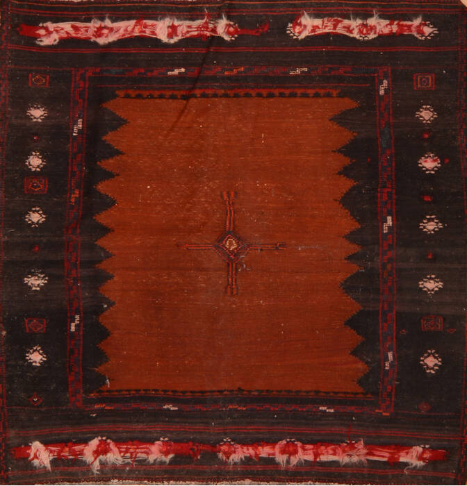 Kilim Red Square Hand Knotted 51 X 55 Area Rug 902-137397 Image 0