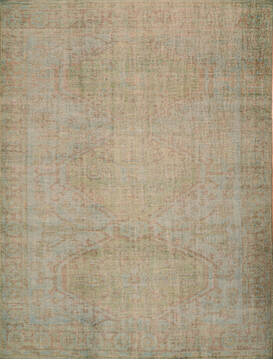 Pakistani Oushak Blue Rectangle 8x10 ft Wool Carpet 137399