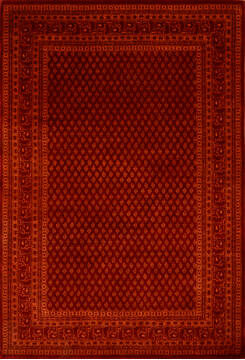 Modern Red Machine Printed 5'6" X 7'10"  Area Rug 100-137401