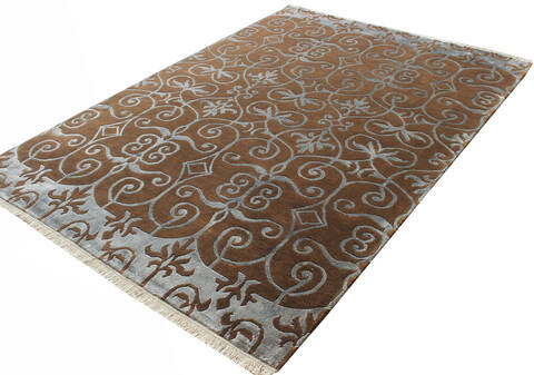 Tibetan Brown Hand Knotted 59 X 81 Area Rug 902-137451 Image 2