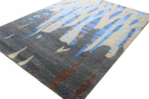 Modern Multicolor Hand Knotted 56 X 80 Area Rug 902-137475 Image 1