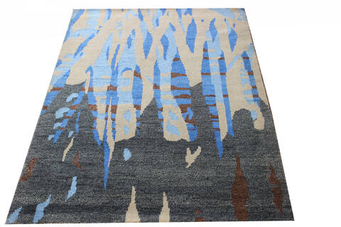 Modern Multicolor Hand Knotted 56 X 80 Area Rug 902-137475 Image 2