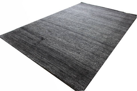 Modern Black Hand Knotted 50 X 80 Area Rug 902-137476 Image 2