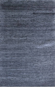 Modern Black Hand Knotted 5'0" X 8'0"  Area Rug 902-137476