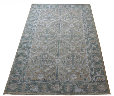 Modern Beige Hand Knotted 50 X 80 Area Rug 902-137477 Image 2