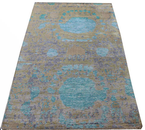 Modern Multicolor Hand Knotted 50 X 80 Area Rug 902-137478 Image 1