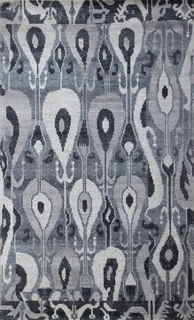 Modern Multicolor Hand Knotted 5'0" X 8'0"  Area Rug 902-137481