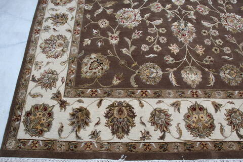 Jaipur Brown Hand Knotted 81 X 101 Area Rug 905-137484 Image 2