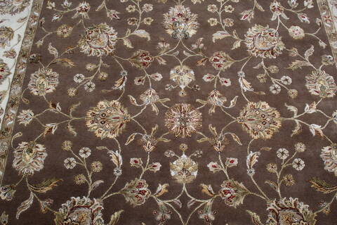 Jaipur Brown Hand Knotted 81 X 101 Area Rug 905-137484 Image 4