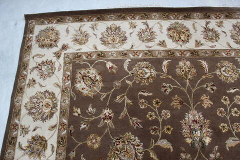 Jaipur Brown Hand Knotted 81 X 101 Area Rug 905-137484 Image 5