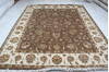Jaipur Brown Hand Knotted 81 X 101  Area Rug 905-137484 Thumb 7