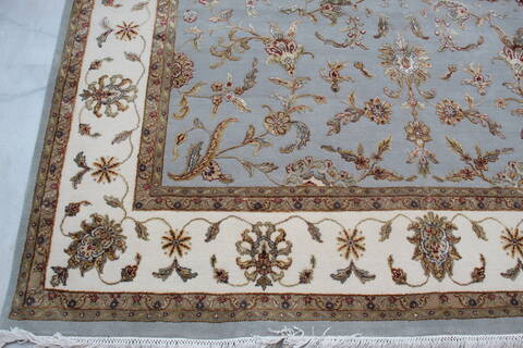 Jaipur Blue Hand Knotted 81 X 101 Area Rug 905-137486 Image 2
