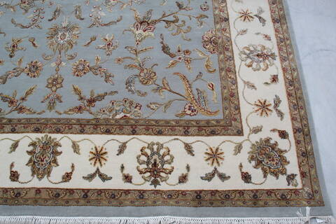 Jaipur Blue Hand Knotted 81 X 101 Area Rug 905-137486 Image 3
