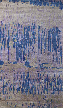 Modern Multicolor Hand Knotted 5'0" X 8'0"  Area Rug 902-137499