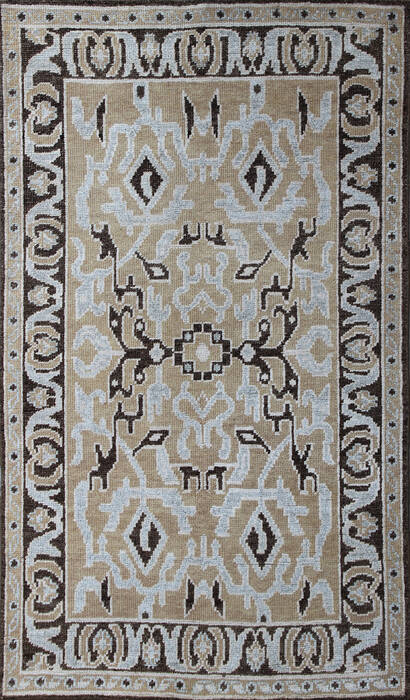 Modern Beige Hand Knotted 50 X 80 Area Rug 902-137501 Image 0
