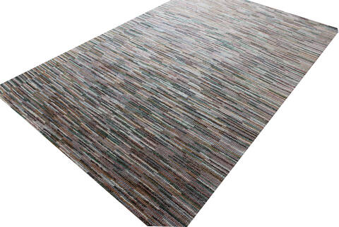 Modern Multicolor Hand Knotted 50 X 80 Area Rug 902-137502 Image 1