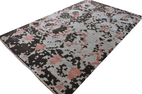 Modern Multicolor Hand Knotted 50 X 80 Area Rug 902-137503 Image 1