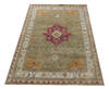 Agra Green Hand Knotted 55 X 75  Area Rug 902-137505 Thumb 1