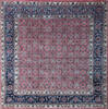Kashan Purple Square Hand Knotted 60 X 60  Area Rug 902-137514 Thumb 0