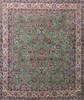 Kashan Green Hand Knotted 80 X 100  Area Rug 902-137517 Thumb 0