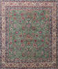 Kashan Green Hand Knotted 80 X 100 Area Rug 902-137517 Thumb 0