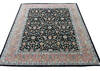 Kashan Black Hand Knotted 80 X 100  Area Rug 902-137522 Thumb 2