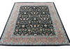 Kashan Black Hand Knotted 80 X 100 Area Rug 902-137522 Thumb 2