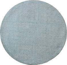 Modern Blue Round Hand Loomed 3'0" X 3'0"  Area Rug 902-137525