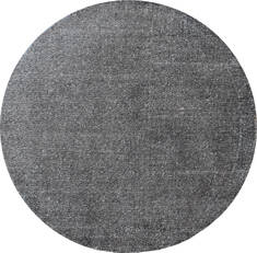 Modern Black Round Hand Loomed 6'0" X 6'0"  Area Rug 902-137528