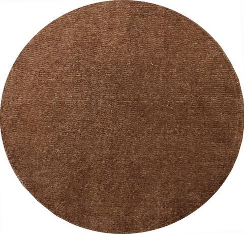 Modern Brown Round Hand Loomed 30 X 30  Area Rug 902-137529 Image 0