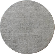 Modern Grey Round Hand Loomed 3'0" X 3'0"  Area Rug 902-137531