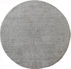 Modern Grey Round Hand Loomed 5'0" X 5'0"  Area Rug 902-137532