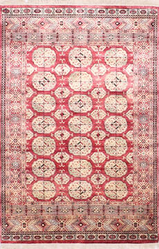 Indian Bokhara Red Rectangle 4x6 ft Silk Carpet 137542