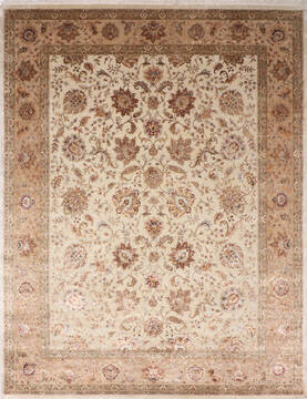 Jaipur White Hand Knotted 7'11" X 10'0"  Area Rug 905-137545