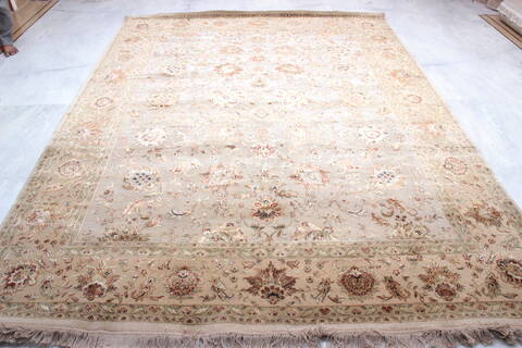 Jaipur Beige Hand Knotted 80 X 105 Area Rug 905-137546 Image 1