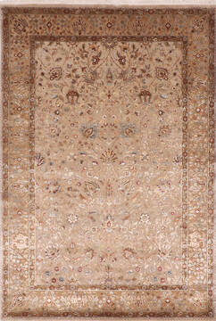 Jaipur Brown Hand Knotted 6'2" X 9'0"  Area Rug 905-137549