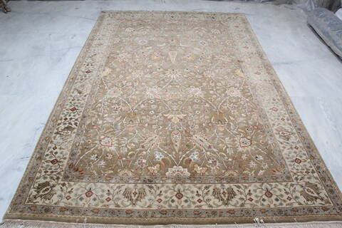 Jaipur Brown Hand Knotted 61 X 94 Area Rug 905-137551 Image 1