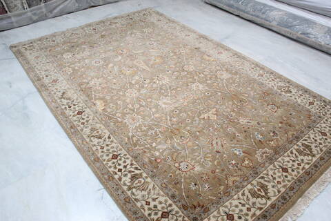 Jaipur Brown Hand Knotted 61 X 94 Area Rug 905-137551 Image 7