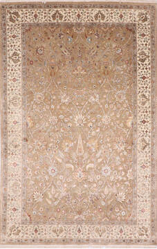 Jaipur Brown Hand Knotted 6'1" X 9'4"  Area Rug 905-137551
