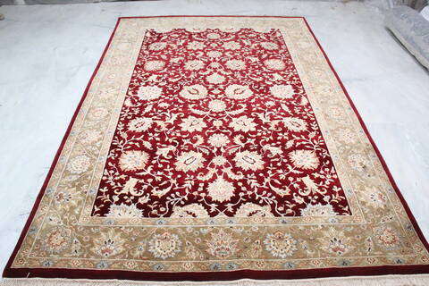 Jaipur Red Hand Knotted 61 X 90 Area Rug 905-137554 Image 1