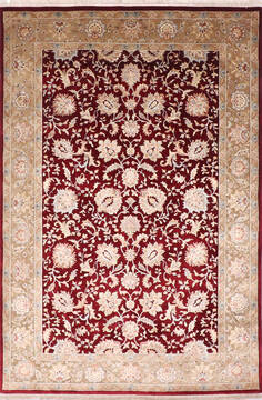 Jaipur Red Hand Knotted 6'1" X 9'0"  Area Rug 905-137554