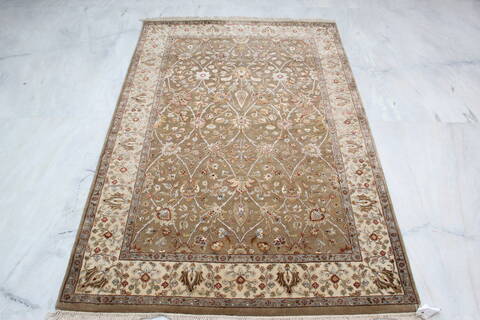 Jaipur Brown Hand Knotted 41 X 61 Area Rug 905-137558 Image 1