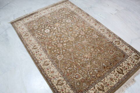 Jaipur Brown Hand Knotted 41 X 61 Area Rug 905-137558 Image 3