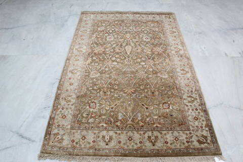 Jaipur Brown Hand Knotted 41 X 63 Area Rug 905-137560 Image 1