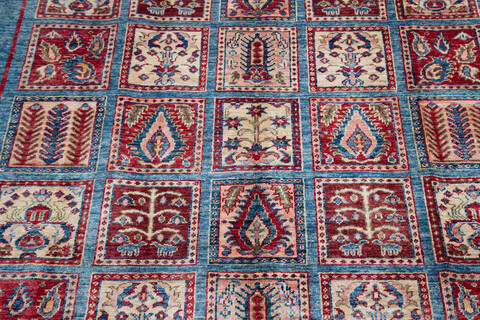 Bakhtiar Blue Hand Knotted 54 X 67 Area Rug 700-137561 Image 3