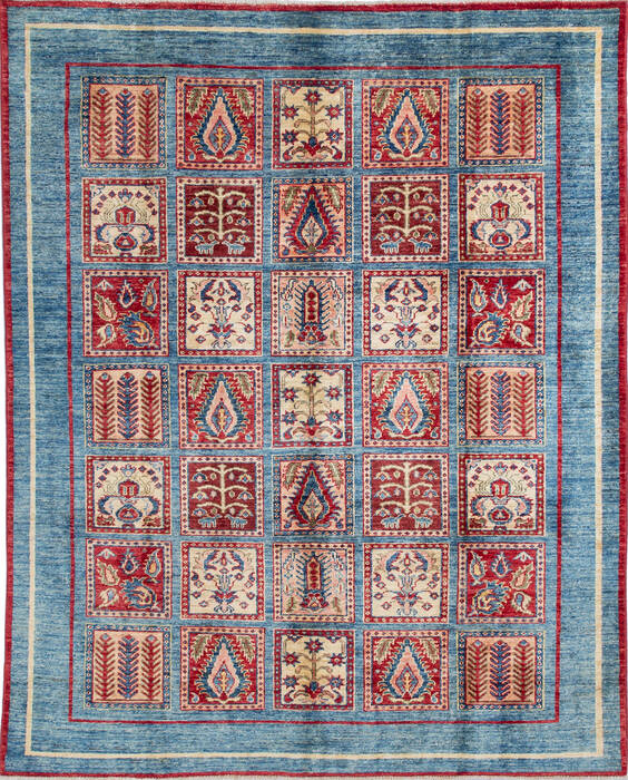 Bakhtiar Blue Hand Knotted 54 X 67 Area Rug 700-137561 Image 0