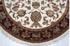 Jaipur White Round Hand Knotted 52 X 52  Area Rug 905-137592 Thumb 2
