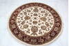 Jaipur White Round Hand Knotted 52 X 52  Area Rug 905-137592 Thumb 3